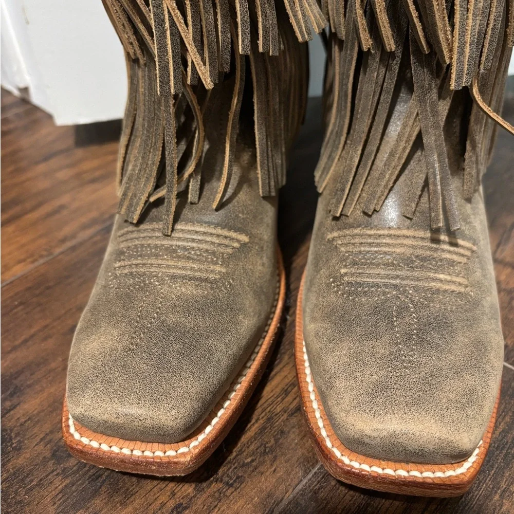 Twisted X Brown Fringe Cowboy Boots - Picture 2 of 6